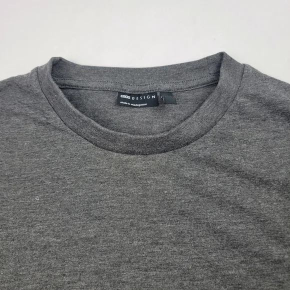 NWOT Asos oversized tapered charcoal crew neck tshirt - Picture 5 of 7